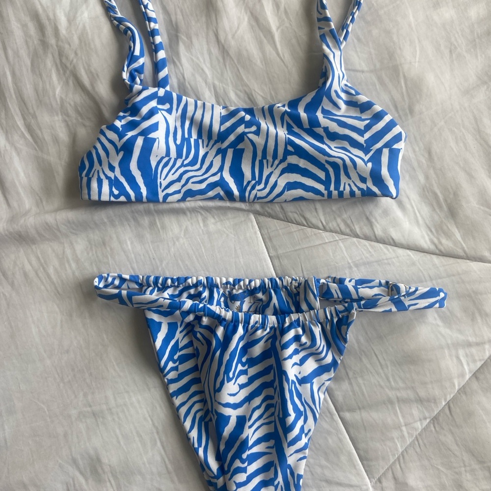Skatie Bikini Zebra Print Swim Set